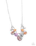 Oceanic Octave - Orange Necklace - Paparazzi Accessories Necklace Bedazzle Me Pretty Mobile Fashion Boutique
