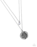 October Birthstone Beauty - White Necklace - Paparazzi Accessories Necklace Bedazzle Me Pretty Mobile Fashion Boutique