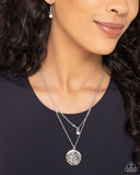 October Birthstone Beauty - White Necklace - Paparazzi Accessories Necklace Bedazzle Me Pretty Mobile Fashion Boutique