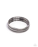 Off Road Relic - Silver Bracelet - Paparazzi Accessories Bracelet Bedazzle Me Pretty Mobile Fashion Boutique