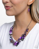 Offbeat Ofrenda - Purple Necklace - Paparazzi Accessories Necklace Bedazzle Me Pretty Mobile Fashion Boutique