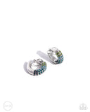 Ombré Observer - Blue Clip-On Earrings - Paparazzi Accessories Clip-On Bedazzle Me Pretty Mobile Fashion Boutique
