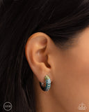 Ombré Observer - Blue Clip-On Earrings - Paparazzi Accessories Clip-On Bedazzle Me Pretty Mobile Fashion Boutique
