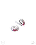 Ombré Observer - Pink Clip-On Earrings - Paparazzi Accessories Clip-On Bedazzle Me Pretty Mobile Fashion Boutique