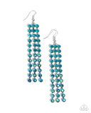 Ombré Occupation - Blue Earrings - Paparazzi Accessories Earrings Bedazzle Me Pretty Mobile Fashion Boutique