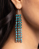 Ombré Occupation - Blue Earrings - Paparazzi Accessories Earrings Bedazzle Me Pretty Mobile Fashion Boutique