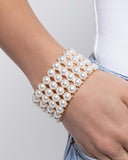 Ombré Overture - Gold Bracelet - Paparazzi Accessories Bracelet Bedazzle Me Pretty Mobile Fashion Boutique