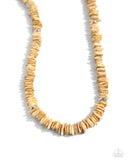 On A SHELL-ular Level - Brown Necklace - Paparazzi Accessories Necklace Bedazzle Me Pretty Mobile Fashion Boutique