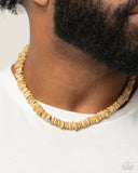 On A SHELL-ular Level - Brown Necklace - Paparazzi Accessories Necklace Bedazzle Me Pretty Mobile Fashion Boutique