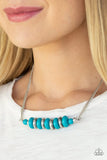 On Mountain Time - Blue Necklace - Paparazzi Accessories Necklace Bedazzle Me Pretty Mobile Fashion Boutique