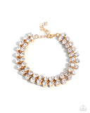 Once Upon A TIARA - Gold Bracelet - Paparazzi Accessories Bracelet Bedazzle Me Pretty Mobile Fashion Boutique