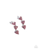 One Of The Girls - Pink Post Earrings - Paparazzi Accessories Post Earrings Bedazzle Me Pretty Mobile Fashion Boutique