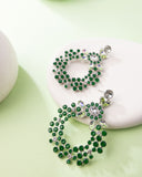 Opalescent Opulence - Green Post Earrings - Paparazzi Accessories Post Earrings Bedazzle Me Pretty Mobile Fashion Boutique
