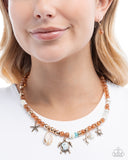 Operation Ocean - Brown Necklace - Paparazzi Accessories Necklace Bedazzle Me Pretty Mobile Fashion Boutique