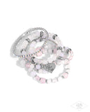 Optimistic Opulence - Pink Bracelet - Paparazzi Accessories Bracelet Bedazzle Me Pretty Mobile Fashion Boutique