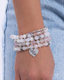 Optimistic Opulence - Pink Bracelet - Paparazzi Accessories Bracelet Bedazzle Me Pretty Mobile Fashion Boutique
