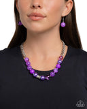 Opulent Opacities - Purple Necklace - Paparazzi Accessories Necklace Bedazzle Me Pretty Mobile Fashion Boutique