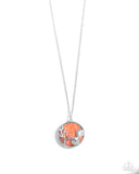 Opulent Ostentation - Orange Necklace - Paparazzi Accessories Necklace Bedazzle Me Pretty Mobile Fashion Boutique