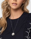 Opulent Ostentation - White Necklace - Paparazzi Accessories Necklace Bedazzle Me Pretty Mobile Fashion Boutique