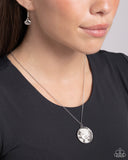 Opulent Ostentation - White Necklace - Paparazzi Accessories Necklace Bedazzle Me Pretty Mobile Fashion Boutique