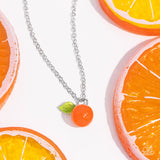 Orange Opulence - Orange Necklace - Paparazzi Accessories Necklace Bedazzle Me Pretty Mobile Fashion Boutique