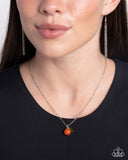 Orange Opulence - Orange Necklace - Paparazzi Accessories Necklace Bedazzle Me Pretty Mobile Fashion Boutique