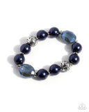 Ornamental Outfit - Blue Bracelet - Paparazzi Accessories Bracelet Bedazzle Me Pretty Mobile Fashion Boutique