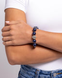 Ornamental Outfit - Blue Bracelet - Paparazzi Accessories Bracelet Bedazzle Me Pretty Mobile Fashion Boutique