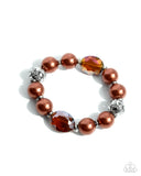 Ornamental Outfit - Brown Bracelet - Paparazzi Accessories Bracelet Bedazzle Me Pretty Mobile Fashion Boutique