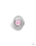 Ornamental Outline - Pink Ring - Paparazzi Accessories Ring Bedazzle Me Pretty Mobile Fashion Boutique