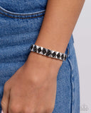 Ornate Outline - Black Bracelet - Paparazzi Accessories Bracelet Bedazzle Me Pretty Mobile Fashion Boutique