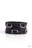 OUTLAW Enforcement - Black Bracelet - Paparazzi Accessories Bracelet Bedazzle Me Pretty Mobile Fashion Boutique