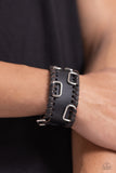 OUTLAW Enforcement - Black Bracelet - Paparazzi Accessories Bracelet Bedazzle Me Pretty Mobile Fashion Boutique