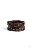 OUTLAW Enforcement - Brass Bracelet - Paparazzi Accessories Bracelet Bedazzle Me Pretty Mobile Fashion Boutique