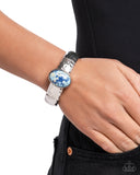 Oval Obsession - Blue Bracelet - Paparazzi Accessories Bracelet Bedazzle Me Pretty Mobile Fashion Boutique