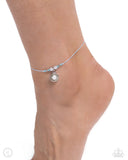 Oyster Overture - Blue Anklet - Paparazzi Accessories Anklet Bedazzle Me Pretty Mobile Fashion Boutique