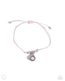 Oyster Overture - Pink Anklet - Paparazzi Accessories Anklet Bedazzle Me Pretty Mobile Fashion Boutique