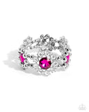 Pact of Petals - Pink Bracelet - Paparazzi Accessories Bracelet Bedazzle Me Pretty Mobile Fashion Boutique