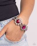 Pact of Petals - Pink Bracelet - Paparazzi Accessories Bracelet Bedazzle Me Pretty Mobile Fashion Boutique
