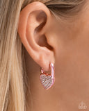 Padlocked Promise - Pink Earrings - Paparazzi Accessories Earrings Bedazzle Me Pretty Mobile Fashion Boutique