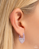 Padlocked Promise - Purple Earrings - Paparazzi Accessories Earrings Bedazzle Me Pretty Mobile Fashion Boutique