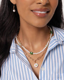 Painted Pageantry - Green Necklace - Paparazzi Accessories Necklace Bedazzle Me Pretty Mobile Fashion Boutique