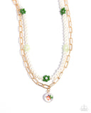 Painted Pageantry - Green Necklace - Paparazzi Accessories Necklace Bedazzle Me Pretty Mobile Fashion Boutique