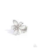 Painted Party - White Ring - Paparazzi Accessories Ring Bedazzle Me Pretty Mobile Fashion Boutique