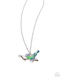 Painted Perch - Blue Necklace - Paparazzi Accessories Necklace Bedazzle Me Pretty Mobile Fashion Boutique