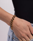 Painted Prelude - Black Bracelet - Paparazzi Accessories Bracelet Bedazzle Me Pretty Mobile Fashion Boutique