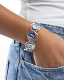 Painted Promise - Blue Bracelet - Paparazzi Accessories Bracelet Bedazzle Me Pretty Mobile Fashion Boutique