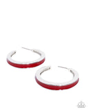 Painted Prowess - Red Earrings - Paparazzi Accessories Earrings Bedazzle Me Pretty Mobile Fashion Boutique