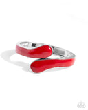 Painted Puzzle - Red Bracelet - Paparazzi Accessories Bracelet Bedazzle Me Pretty Mobile Fashion Boutique