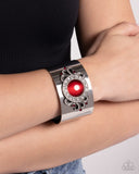 Paisley Princess - Red Bracelet - Paparazzi Accessories Bracelet Bedazzle Me Pretty Mobile Fashion Boutique